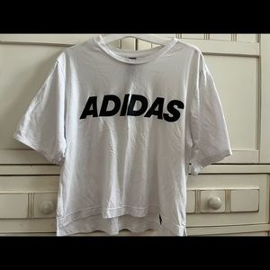 Cropped Adidas Tee in size small.